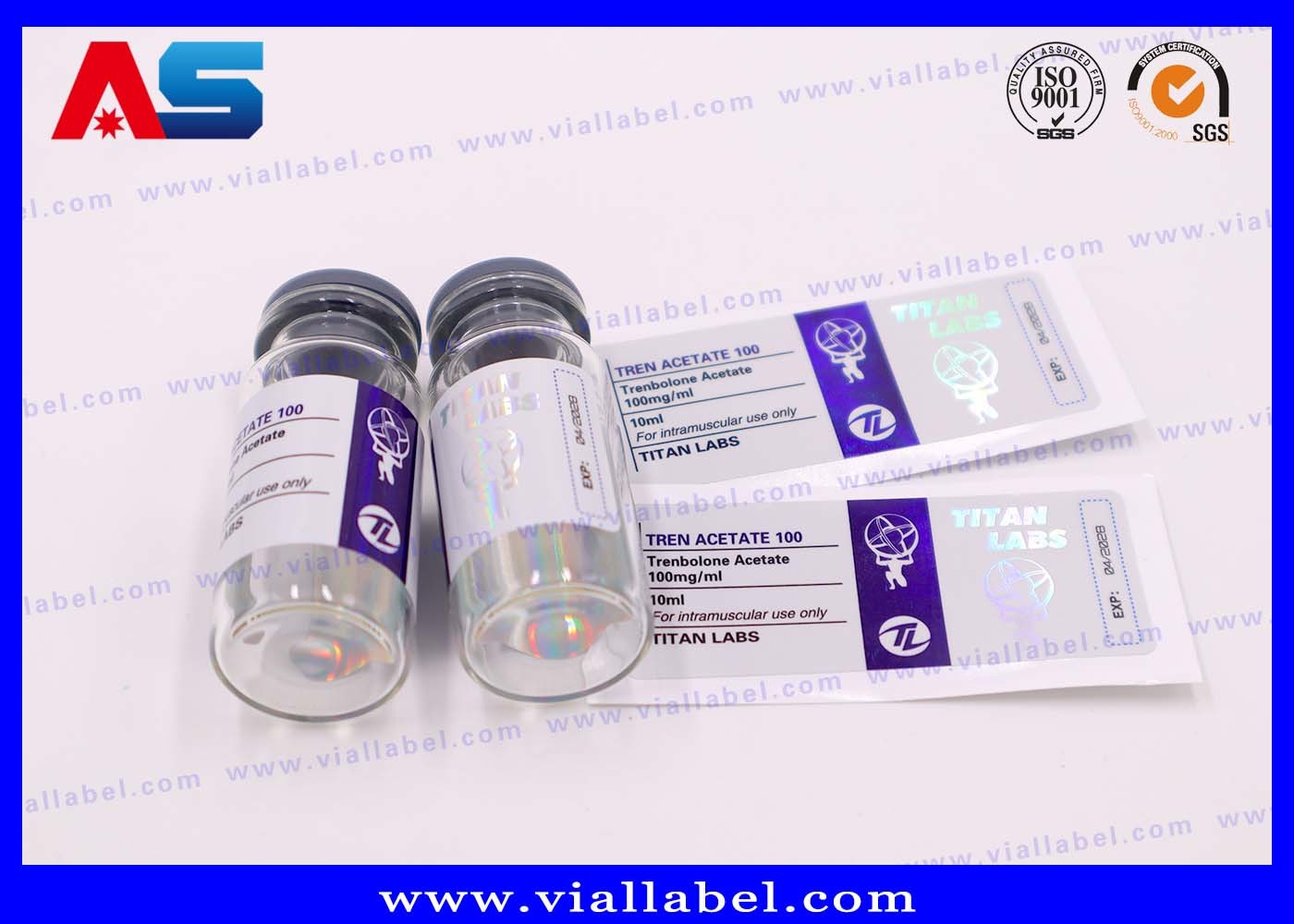 Medicine Peptide Bottle Labels , Sterile Glass Vials Label Sticker 10ml vial labels