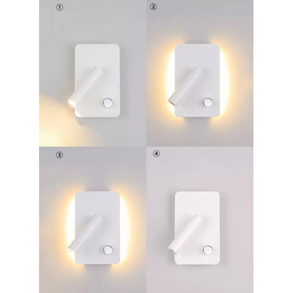 Dimmable switch bedside wall lamp bracket light hotel bedroom headboard reading lamps bed wall lamp