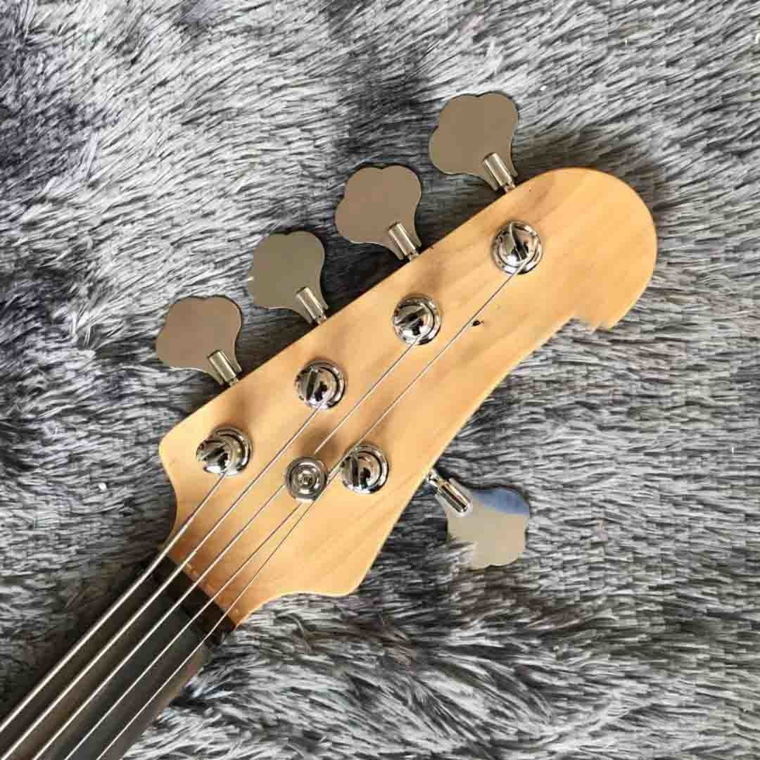 Custom High Quality 5 Strings MM StingRay Active Pickups 9V Battery Electric Bass Guitar