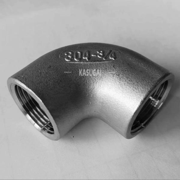 ISO 49-1994 90 Degree Pipe Elbow , Casting Threaded Stainless Steel 90 Degree