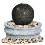 Fiberglass Outdoor Sphere Water Fountains With Pots / ball water feature