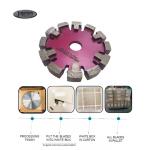 125mm Floor Laser Welded Diamond 17mm Thick Segment Floor Grooving Disc Tuck