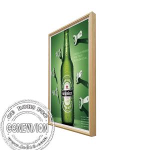 Wholesale Android Media Player Wooden Frame Lcd Signage Picture Video Display from china suppliers