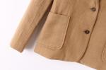 57% Cotton 43% Lana Beige Woman Casual Blazer Size 34 To 48