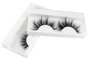 Wholesale Full Strip Black Mink False Eyelashes Handmade 25mm Natural Fake Eyelashes from china suppliers