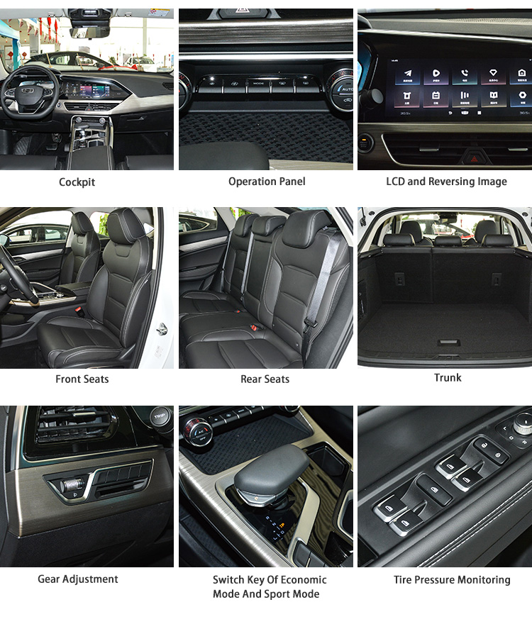 Compact Used Geely Car 110kW Cheap Electric Vehicles SUV Hybrid