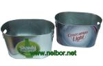 galvanized tin oval shape champagne bucket ice bucket beer bucket beer cooler