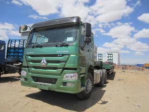 Wholesale 10 Wheelers Tractor Trailer Truck ZF8118 Steering Single Sleeper Green Color from china suppliers