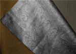 Mei Flower Embossed PU Faux Leather , 0.45mm Artificial Leather Fabric