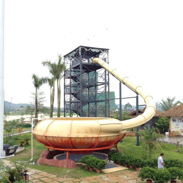 Joy Ride Space Bowl Slide / FRP + Stainless Steel Play Equipment For Schools /