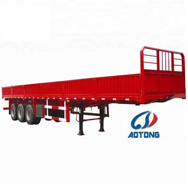 Dual Line Braking System 40ft Flatbed Trailer for Bulk Cargo Delivery Steel
