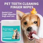 Paraben Free Dog Dental Finger Wipes Aloe Vera Witch Hazel Pet Dental Cleaning