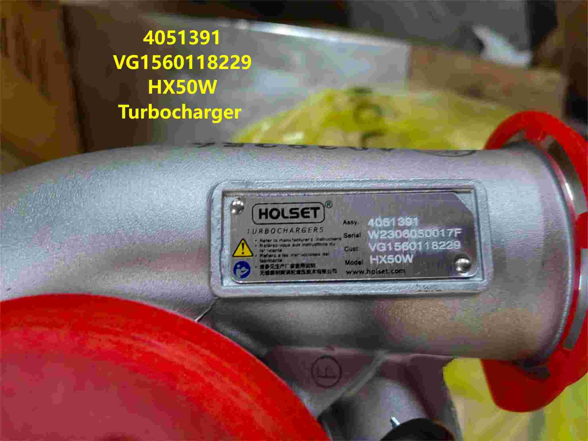 Garrett Turbo VG1560118229 HOWO Truck Parts 4051391 HX50W Turbine