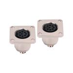 Copper CuZn M16 Square Flange Connector 60V 7A M16 Waterproof Connector