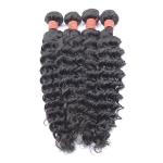 Virgin Human Curly Hair Weave Extension Deep Wave Brazilian Hair Bundle