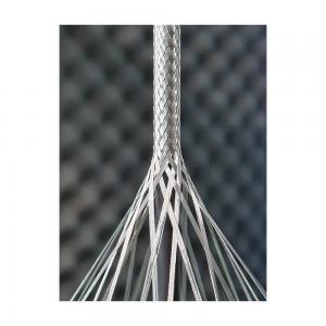 China Halogen free 304 Stainless Steel Braided Cable Sleeve EMI RFI ESD Protection on sale