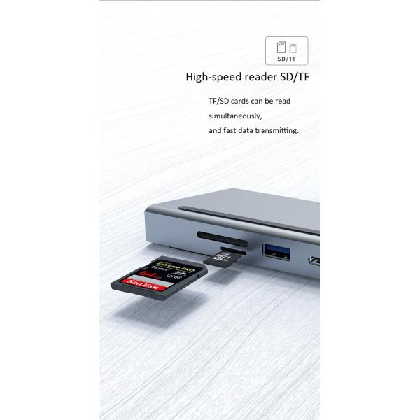 USB C Interface Multi-Function Type-C Dock With SD TF Adapter OEM/ODM Acceptcable