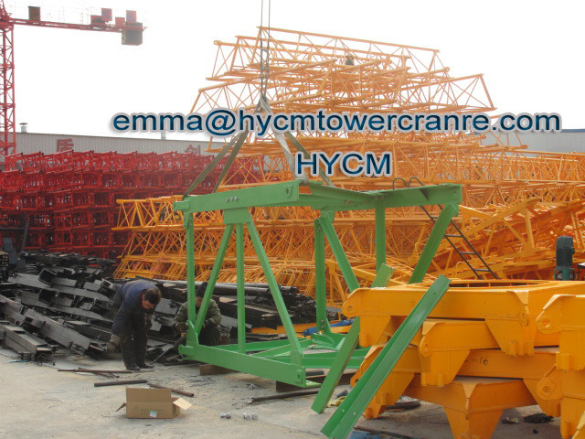 Faucet 10t Tower Crane Flat Top Type 60m Arm Working Jib With Russia Certificate