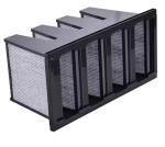 Compact Air Filters For HVAC Systems , Carbon Fiberglass Filter V Bank Hepa
