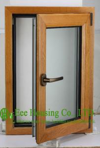 Wholesale Casement Type Wood Aluminum Window, Insulating Double Glass(Inside is natural wood) from china suppliers
