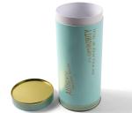 T Shirt Clothing Packaging Box Round Paper Tube Packaging With Metal Lid