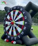 Outdoor Inflatable Soccer Darts Board With 8pcs Soccer Ball 370W Blower Support