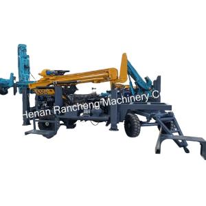 Wholesale Four Wheel Trailer Mounted Borehole Drilling Machine 220m Depth 65KW Engine from china suppliers