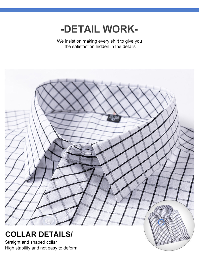 5000 Quantity Top Large Size Men's Summer Half-Sleeved Pure Cotton Casual Plaid Shirt