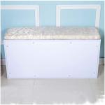 Melamine MDF Wooden Grid 100cm Width Entryway Shoe Bench