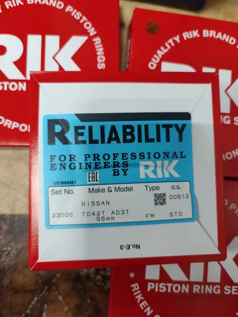 96mm RIK Piston Rings For Nissan Td42 Ad-3 No.12033-06j10 Piston Ring Set