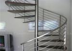 Prefabricated Spiral Staircase Timber Treads Stair For Indoor