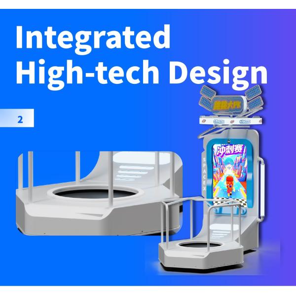 Five Themed Adventures Motion-Sensing Trampoline Featuring Obstacle Dodging