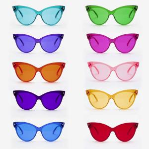 Wholesale Cateye Color Tinted Glasses Plastic Glasses Party Eyewear Cosplay Props from china suppliers