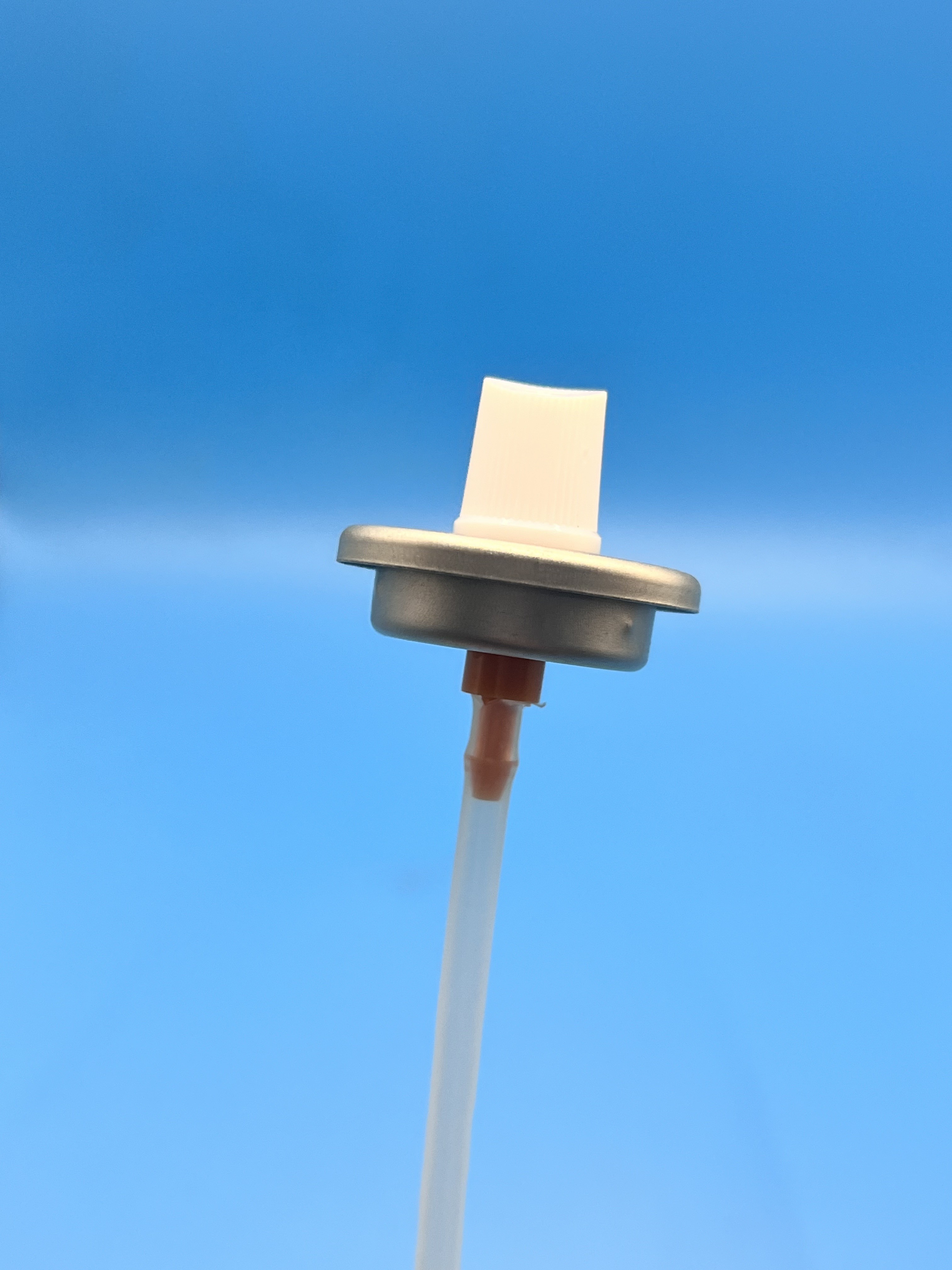 25.4mm Metal Paint Spray Can Valve with Standard Natural Dip Tube and Buna Outer Gasket