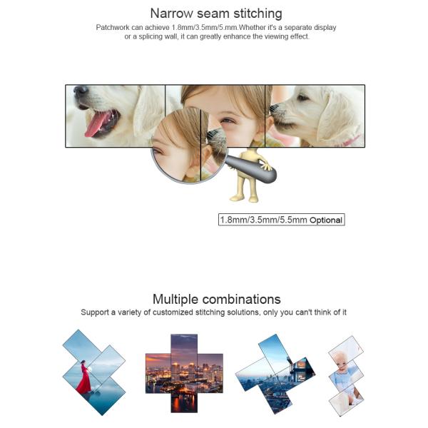 49 Inch LCD Video Wall Display 9mm Bezel Size Curved Irregular Splicing Screen