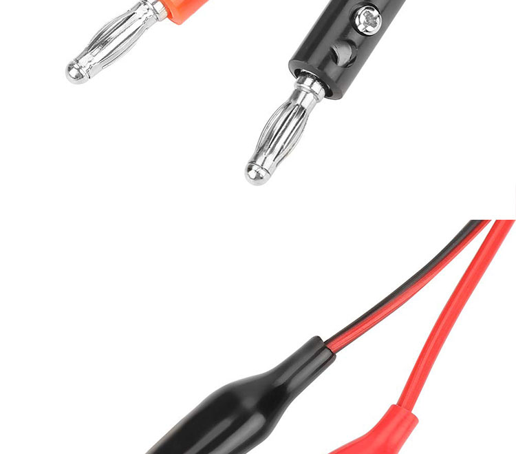 Crocodile Alligator Clip to Banana Plug Test Lead Wire Cable for Multimeters Circuit