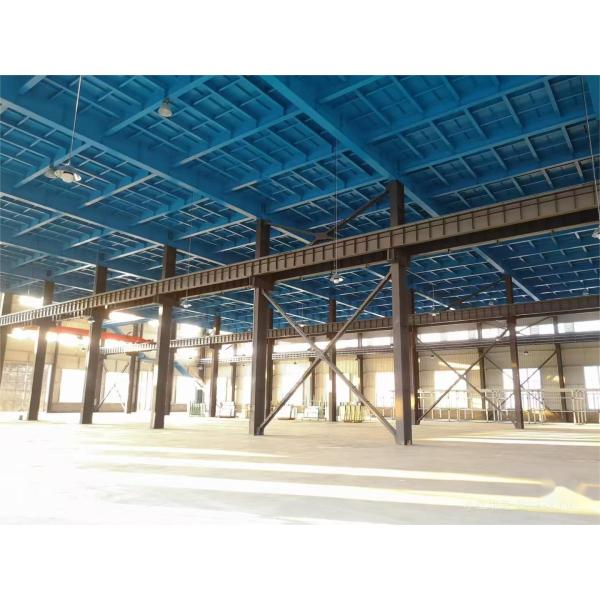 Large Space Steel Frame Structure Building , Prefabricated Commercial Steel Buildings