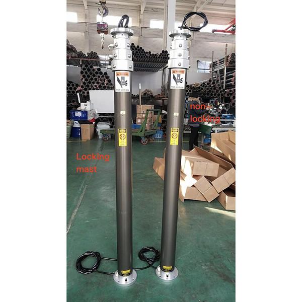 4.2m pneumatic telescopic mast for mobile CCTV trailer 1.5m retracted height