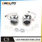 Vehicle Crystal Headlight Shrouds 3.0 Inch Bi Xenon Hid Projector Lens Cover