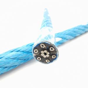 Wholesale 6 Strand 18mmx500m PP PE Combination Wire Core Rope For Fishing Towing Ship from china suppliers