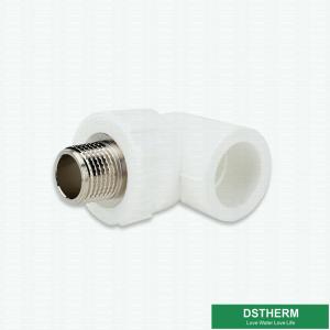 Wholesale White Polypropylene Pipe Fittings 90°Male Threaded Elbow Ppr Water Pipe Heat Preservation from china suppliers