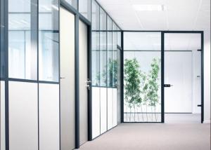Wholesale Aluminum Frame Acoustic Glass Partition Wall System 90mm Thickness For Offices from china suppliers