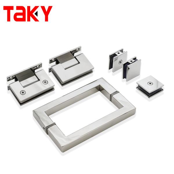 Stainless Steel 90 Degree Glass Shower Hinge Brass Shower Door Pivot Hinge for