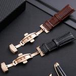 2020 Leather Fish Pattern Leather Band Soft Double Press Butterfly Buckle Strap