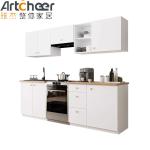 Grey Color Plywood Small Kitchen Cabinet with Modern Lacquer Door Panel Surface