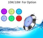 AISI 316LSS Concrete Pool Light 260MM Resin Filled IP68 35W 18W