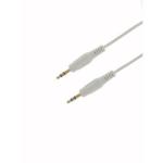 White PVC External 3.5MM Aluminum Alloy Shell Male To Male Audio Cable More