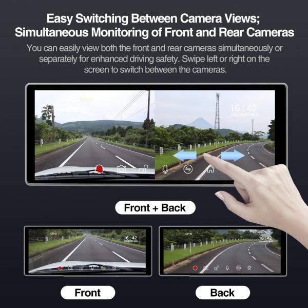 GRANDnavi 10.26Inch Universal Portable Navigation Device Linux System DVR Android Auto CarPlay