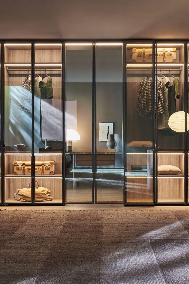 Adjustable MR HDF Board 2024 Luxury Glass Wardrobe Aluminum Wood Door Furniture Custom Designs Closet Wardrobe