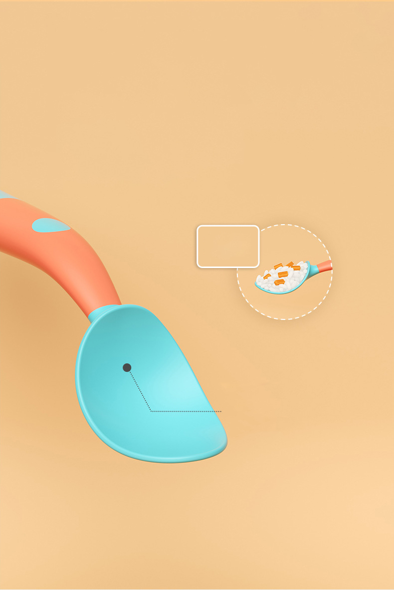 Customized Logo Acceptable Baby Bendable Food Grade Training Spoon and Fork Set